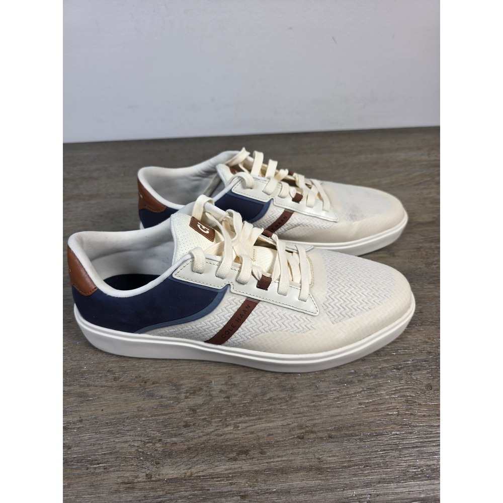 Cole Haan Grand Crosscourt Winner Sneakers Ivory Navy Blazer Men's Size 13M